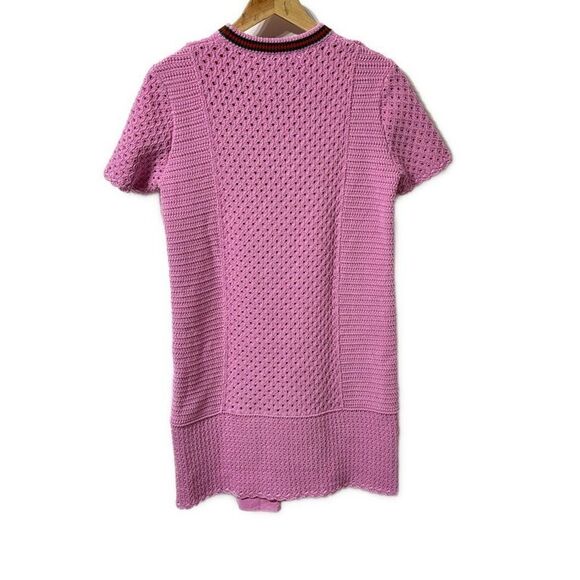 Gucci Dress Size M Women's - 786422 Pink X Red X Green Short Sleeve Knee Length - Picture 2 of 6